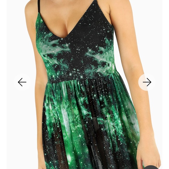 *Fits like S/M* Emerald galaxy sheer midaxi - Picture 4 of 7